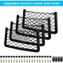 Lot de 4 Filets de Rangement pour Voiture Bateau et Maison (36 x 18 cm)