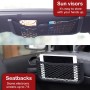 Car Storage Net – 2-Piece Universal Self-Adhesive with 4 Elastic Bands and 8 Screws