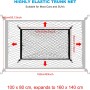 Car Trunk Storage Net – 100 x 80 cm, Expandable up to 160 x 140 cm