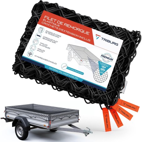 TRIBURG Stretchable Trailer Net – 1.5x2.7 m to 2.5x3.5 m