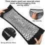 Set of 2 Self-Adhesive Car Storage Nets for Trunk and Back Seat (25 x 60 cm)