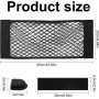 Lot de 2 Filets de Rangement Auto-Adhésifs pour Coffre et Siège Arrière (25 x 60 cm)