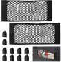 Lot de 2 Filets de Rangement Auto-Adhésifs pour Coffre et Siège Arrière (25 x 60 cm)