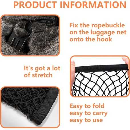 Car Trunk Cargo Net 80×60 cm
