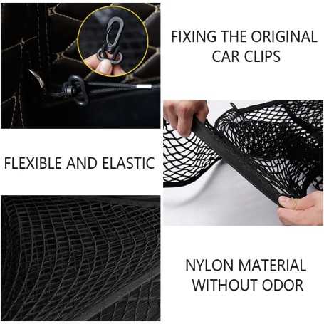 Universal Car Trunk Cargo Net for Car, SUV & Truck Size L: 110 × 40 cm – GTLM