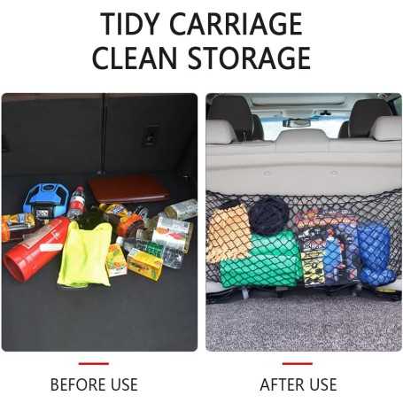 Universal Car Trunk Cargo Net for Car, SUV & Truck Size L: 110 × 40 cm – GTLM