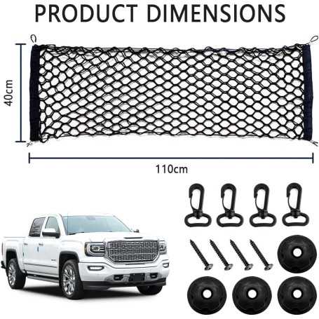 Universal Car Trunk Cargo Net for Car, SUV & Truck Size L: 110 × 40 cm – GTLM
