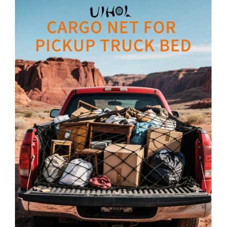 Heavy-Duty Pickup Cargo Net – Expands 120×120cm to 230×230cm
