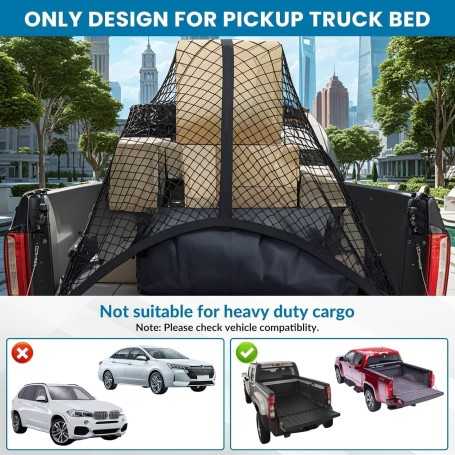 Elastic Cargo Net 1.2×1.5 m, Expandable to 2.1×2.5 m