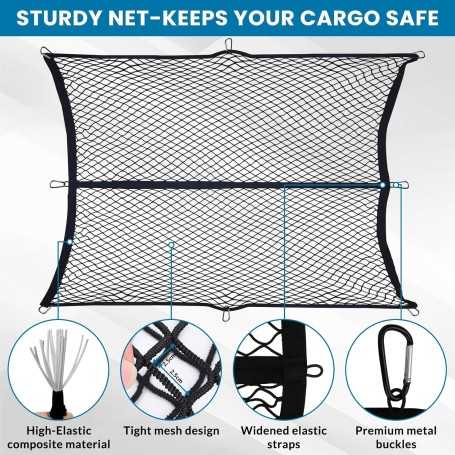 Elastic Cargo Net 1.2×1.5 m, Expandable to 2.1×2.5 m