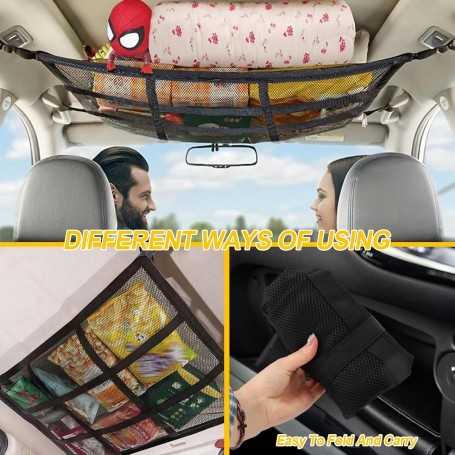 Car Roof Storage Net – Set of 2 (90×65 cm + 80×52 cm)