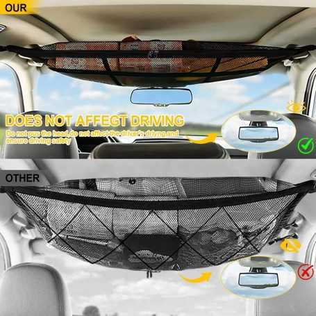 Car Roof Storage Net – Set of 2 (90×65 cm + 80×52 cm)