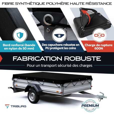 TRIBURG Fine-Mesh Trailer Net 2×3 m