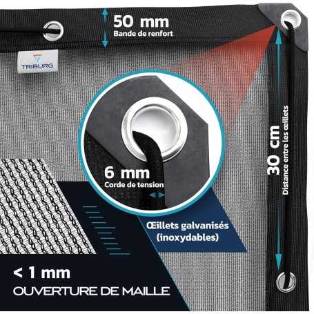 TRIBURG Fine-Mesh Trailer Net 2×3 m