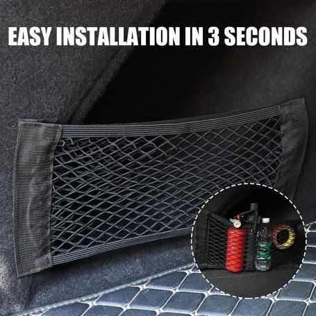 Lot de 2 Filets de Rangement pour Voiture – 60×25 cm et 40×25 cm