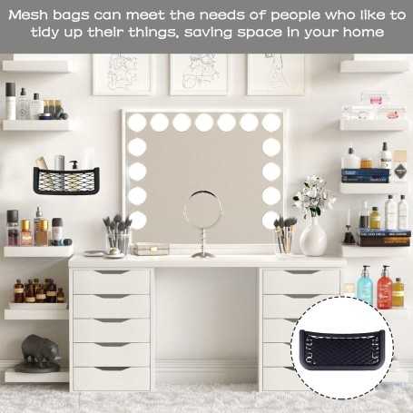 Lot de 2 Filets de Rangement Universels Caravane et Intérieur (26 × 12 cm)