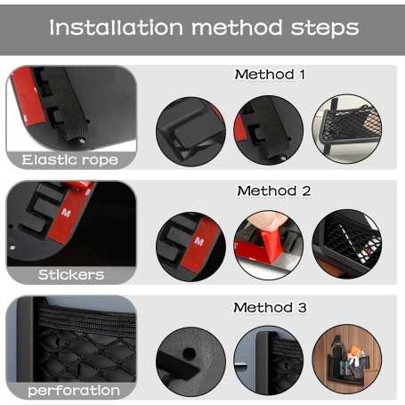 Lot de 2 Filets de Rangement Universels Caravane et Intérieur (26 × 12 cm)