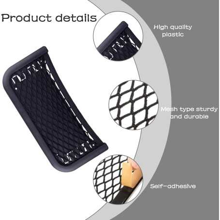 Lot de 2 Filets de Rangement Universels Caravane et Intérieur (26 × 12 cm)