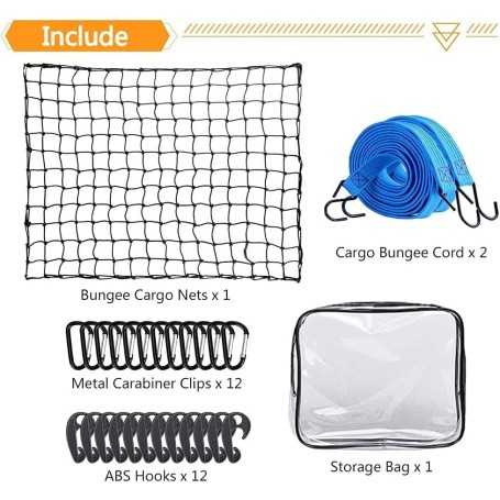 Filet de Remorque Élastique – 0,9 × 1,2 m à 1,8 × 2,5 m