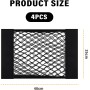 4 Filets de Rangement pour Voiture – 40 × 25 cm