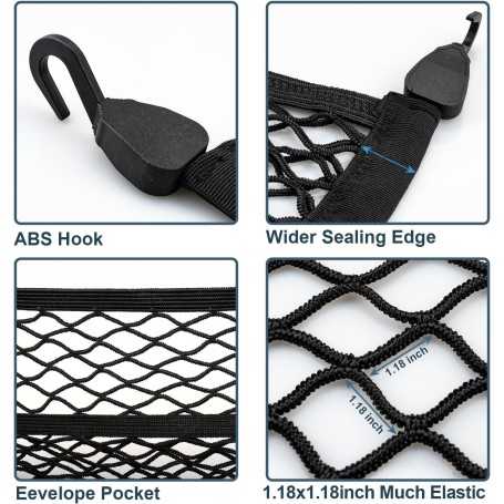 Filet de Rangement pour Voiture VEHIRIE 40x110 cm