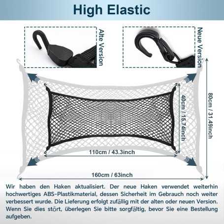 Filet de Rangement pour Voiture VEHIRIE 40x110 cm