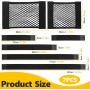 Set of 7 Car Trunk Mesh Bags with Velcro Closure – Universal Car and SUV Storage Nets