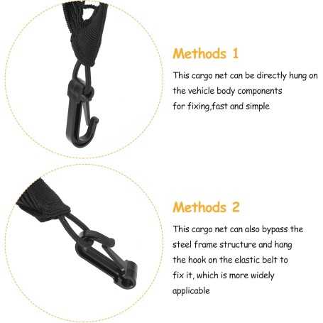 Filet Élastique pour Panier de Vélo et Moto – 29 x 31 cm avec Crochets