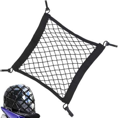 Filet Élastique pour Panier de Vélo et Moto – 29 x 31 cm avec Crochets
