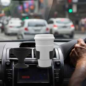 Set of 2 Universal Car Cup Holders – Adjustable Vent Mount, Anti-Vibration Design