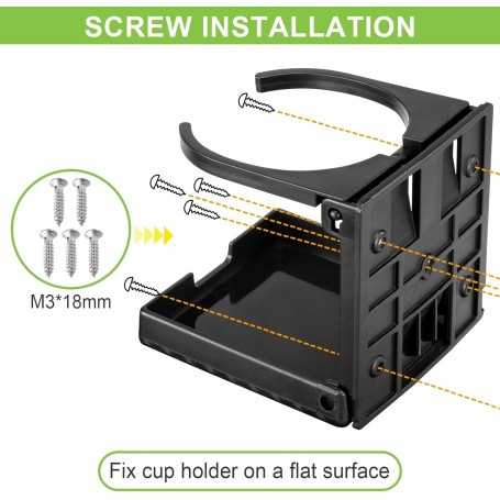 Spurtar – Lot de 2 Porte-Gobelets Pliables Universels | ABS Anticorrosion