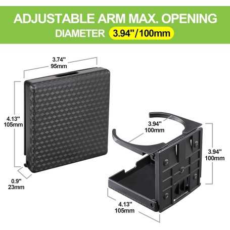 Spurtar – Lot de 2 Porte-Gobelets Pliables Universels | ABS Anticorrosion