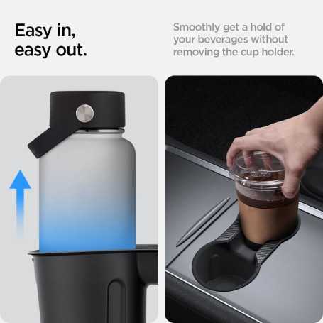 Spigen Cup Holder Insert for Tesla Model Y (~2024) & Model 3 (2021-2023)