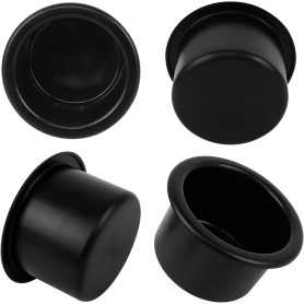 Set of 4 Universal Cup Holder Inserts – Black Plastic Replacement for Car