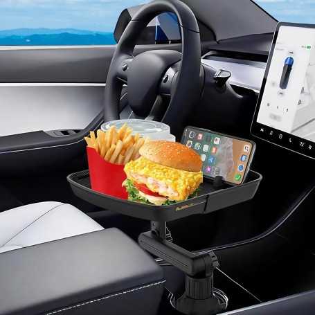 Plateau Porte-Gobelet Extensible 360° pour Voiture