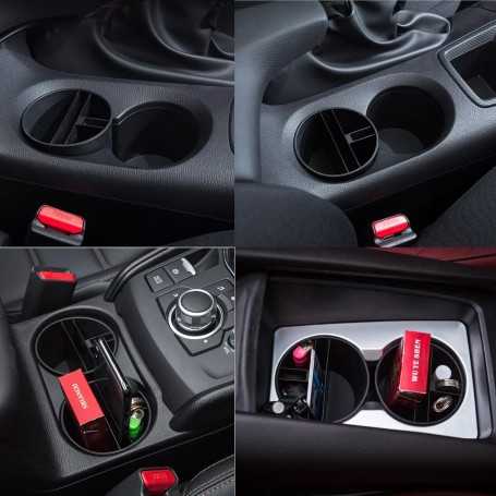 Boîte de Rangement Universelle pour Voiture – Support de Porte-Gobelet