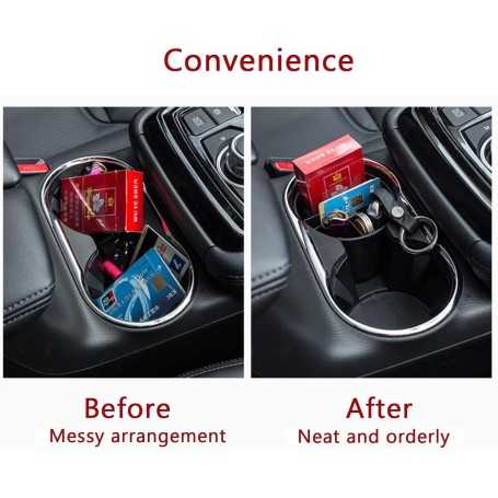 Boîte de Rangement Universelle pour Voiture – Support de Porte-Gobelet