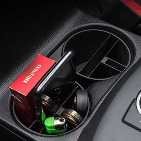 Boîte de Rangement Universelle pour Voiture – Support de Porte-Gobelet