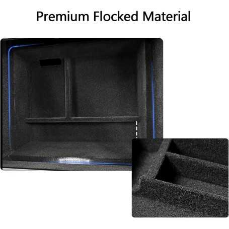 Organiseur d’Accoudoir Tesla – Plateau de Rangement Floqué (Lot de 2)