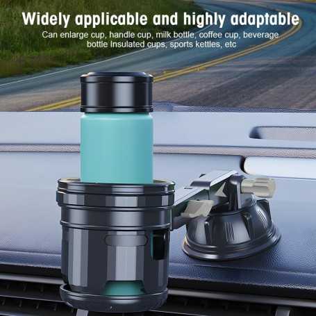 Porte-Gobelet Voiture avec Ventouse Pivotante