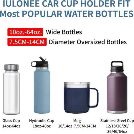 IULONEE Porte-Gobelets Ajustable