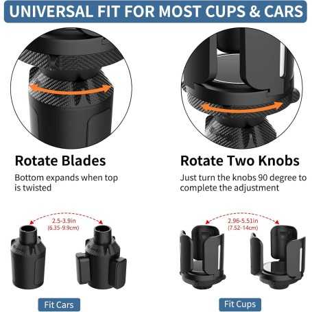 IULONEE Porte-Gobelets Ajustable