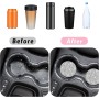 JOYTUTUS 2-Pack Car Coasters with Crystal Rhinestones
