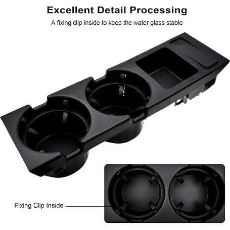 Geloo – Porte-Gobelet & Organisateur de Console Centrale pour BMW E46 (1998–2005)