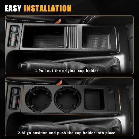 Geloo – Porte-Gobelet & Organisateur de Console Centrale pour BMW E46 (1998–2005)