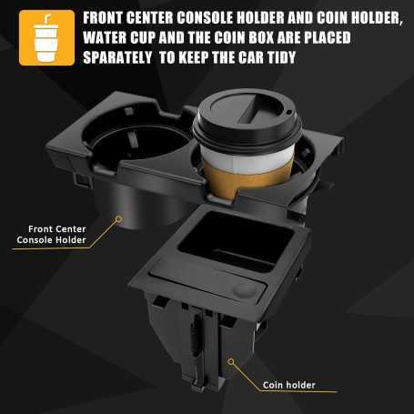 Geloo – Porte-Gobelet & Organisateur de Console Centrale pour BMW E46 (1998–2005)