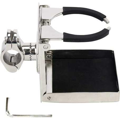 FreeTec – Lot de 4 Porte-Gobelets Pliables Réglables en Acier Inoxydable