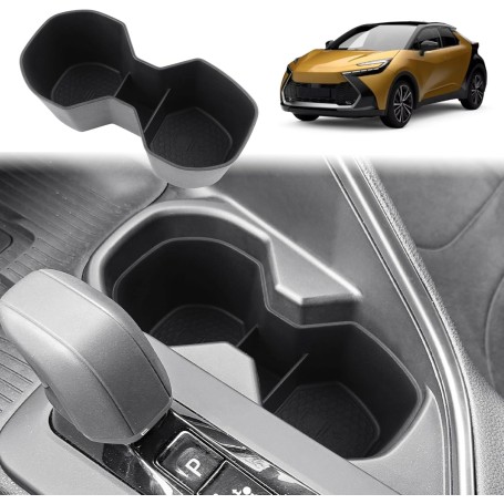 GAFAT Cup Holder Protector for Toyota C-HR 2024-2027 | Soft TPE, Anti-Slip, OEM Fit, Central Console Accessory