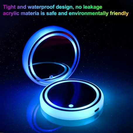 ✨ LED Cup Holder – 7-Color Illuminated Car Coaster (USB Rechargeable)