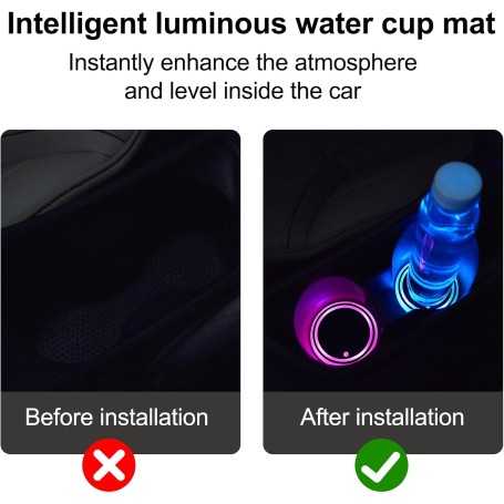 ✨ LED Cup Holder – 7-Color Illuminated Car Coaster (USB Rechargeable)